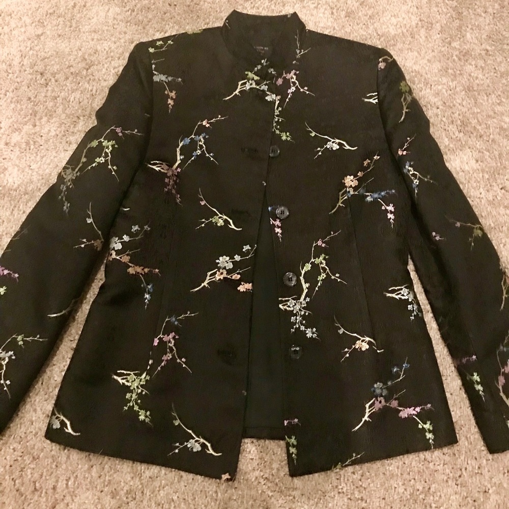 Flowers /black background jacket
